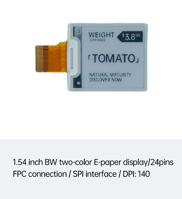 ราคาดี จอแสดงผล E Ink ขาวดำ ขนาด 1.54 นิ้ว พร้อมอินเทอร์เฟซ SPI สำหรับป้ายอิเล็กทรอนิกส์และสมาร์ทโฮม ออนไลน์
