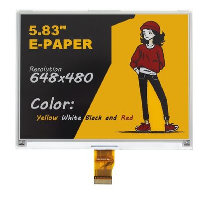 ราคาดี จอ E-Paper สี่สี ขนาด 5.83 นิ้ว พร้อมการรีเฟรชที่รวดเร็ว สำหรับป้ายราคาอิเล็กทรอนิกส์และบ้านอัจฉริยะ ออนไลน์