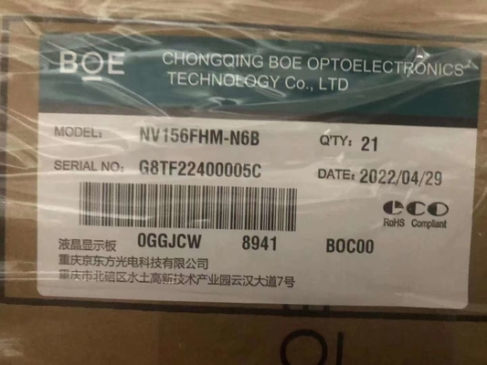 400CD/M2 30PIN 141PPI BOE แผ่นจอจอ PC LCD จอ 15.6 นิ้ว NV156FHM-N6B